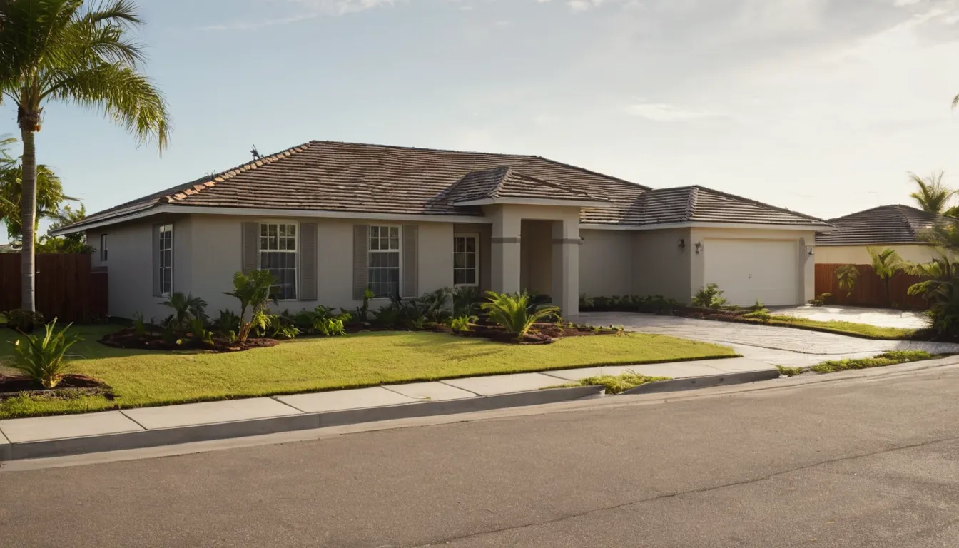 A single-story home with a tile roof and tropical landscaping near Winter Garden